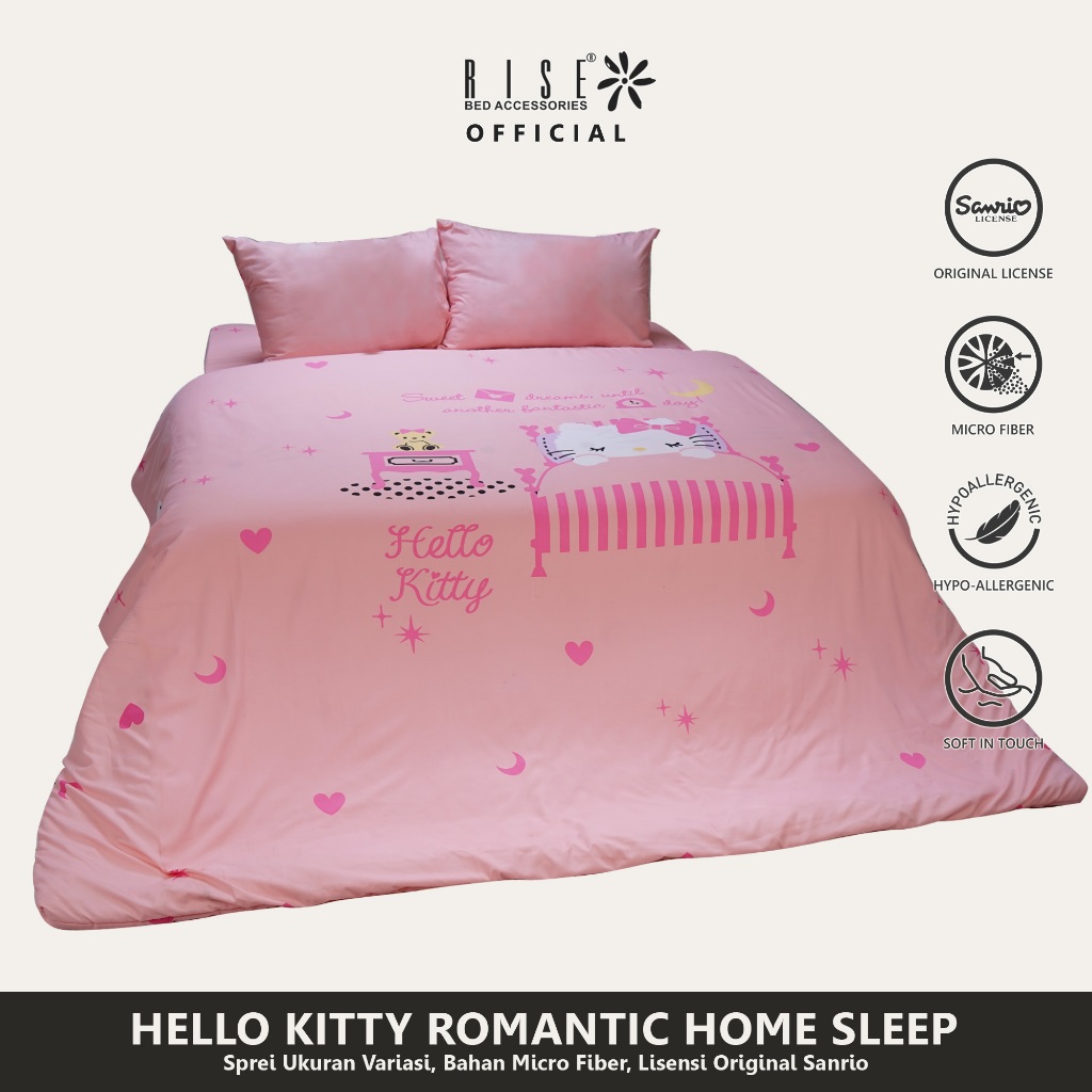 Jual Rise Hello Kitty Sprei Original Sanrio Lisence Single Full Queen ...