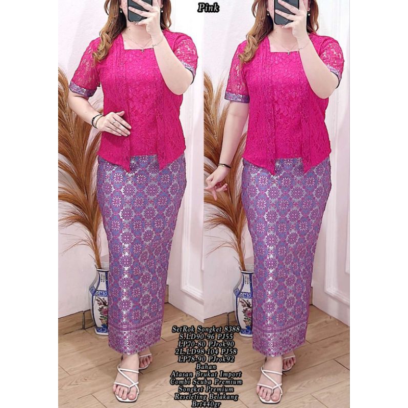Jual Set rok songket 8388/kebaya tradisional/baju adat jawa | Shopee ...
