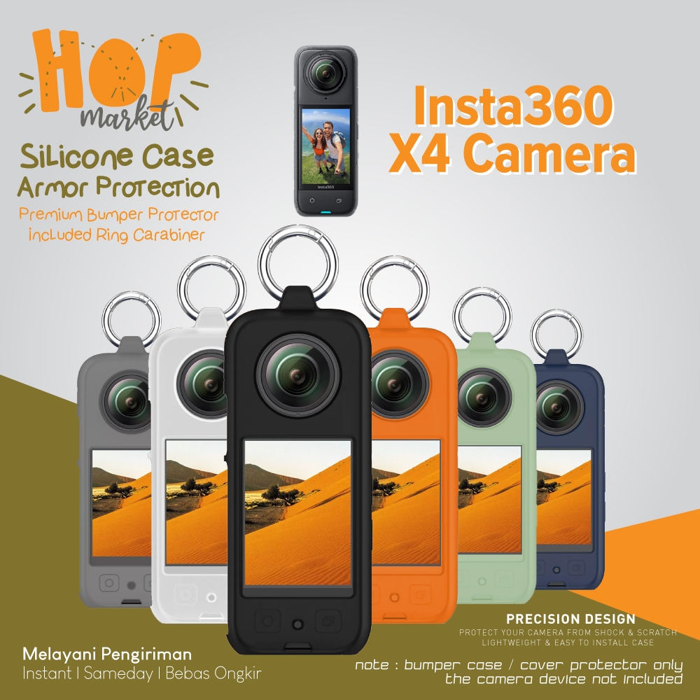 Silicone Shockproof Case and Lens Cover for Insta360 X4 by Sunnylife - Transparent - Lens Cover