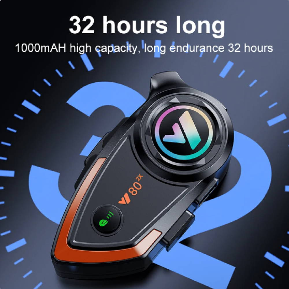 Jual Intercom Y802X Helm Bluetooth 5.3 Helm Motor IPX67 Waterproof ...
