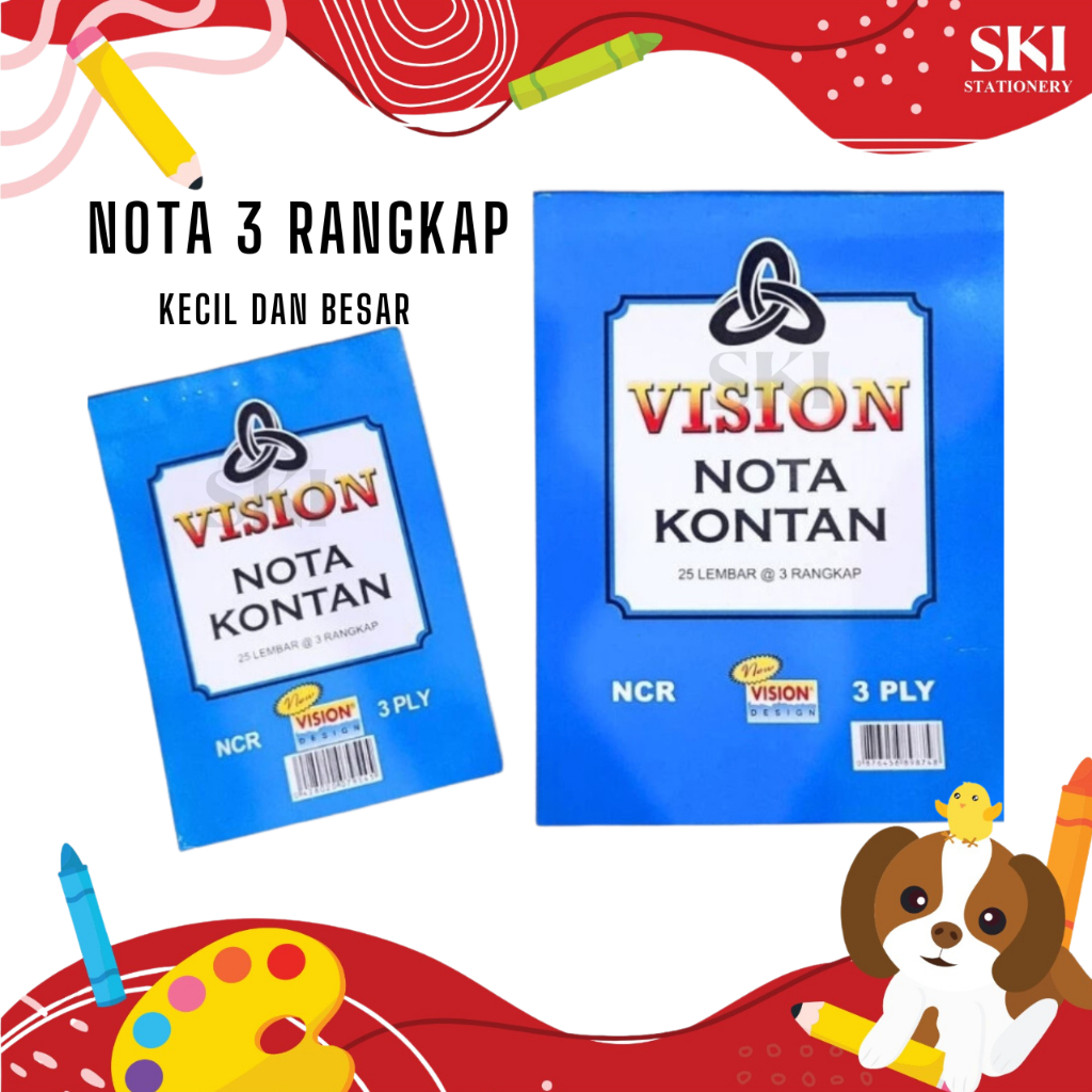 Jual Nota Kecil 3 Ply / Nota Kontan NCR 3 rangkap / K3 Vision | Shopee ...