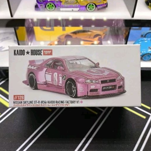 Jual MINI GT KAIDO HOUSE NISSAN SKYLINE GT-R R34 KAIDO RACING V1 PINK ...