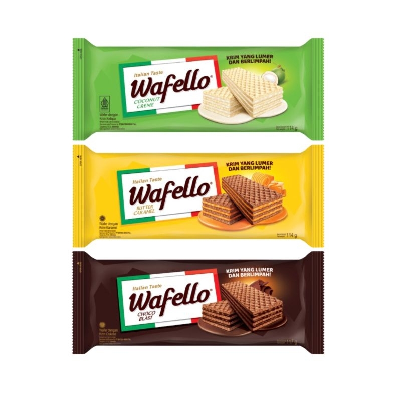 Jual Roma Wafello 114gr Wafer Italian Taste Rasa Coklat Butter Caramel ...