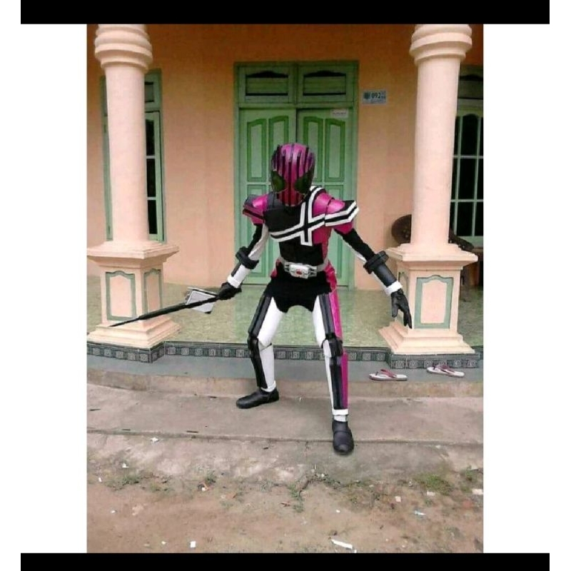 Jual kostum kamen rider Decade + free helmet/topeng | Shopee Indonesia