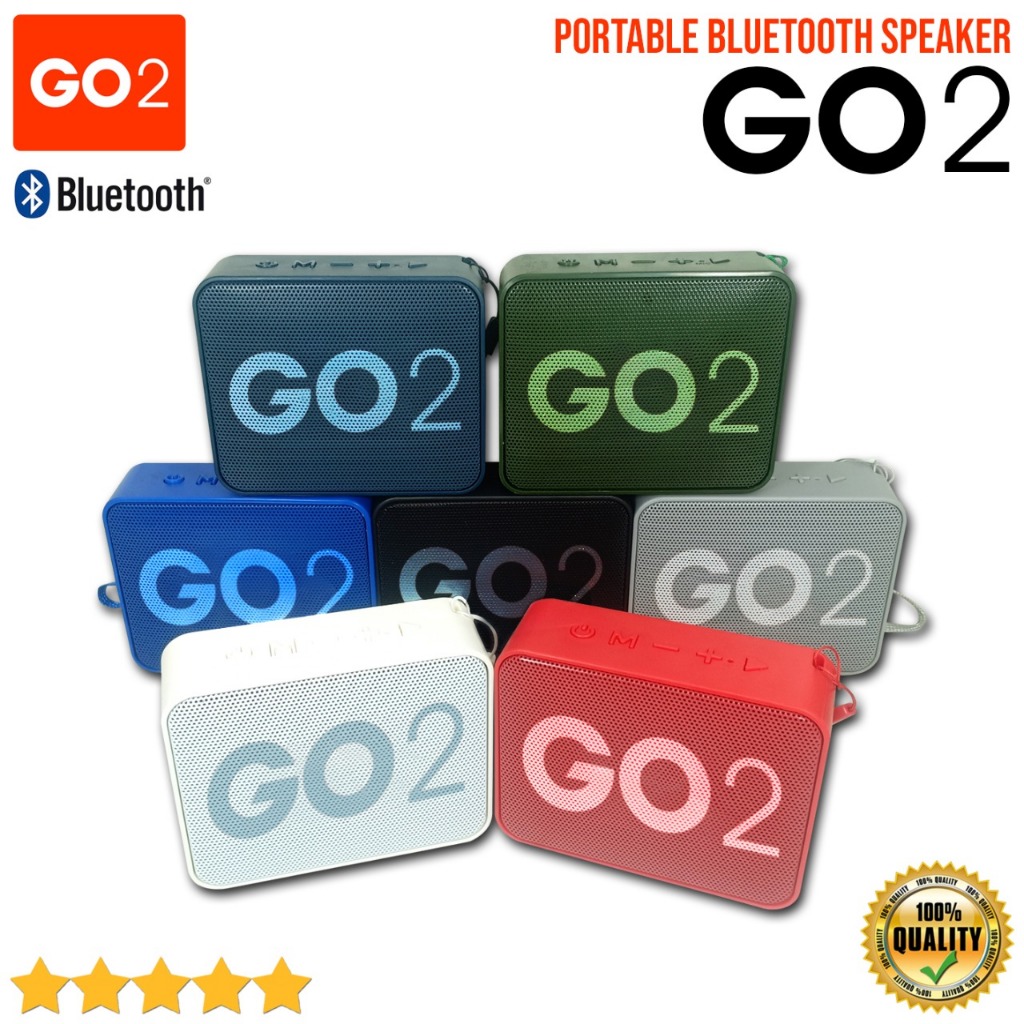 Jual GO2 Bass Speaker Bluetooth MINI GO2 Wireless Portable Support Aux ...