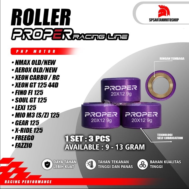 Jual Roller Proper Racing Line Nmax Aerox Lexi Mio 125 Fazzio Grand ...