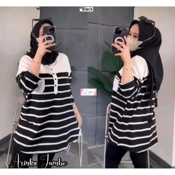 Luphi Blouse Linea Blouse Atasan Salur Blouse Garis