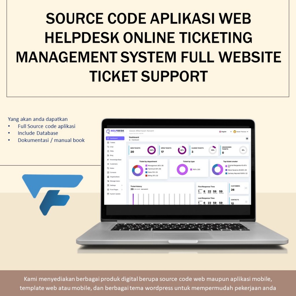 Jual SOURCE CODE APLIKASI WEB HELPDESK ONLINE TICKETING MANAGEMENT ...