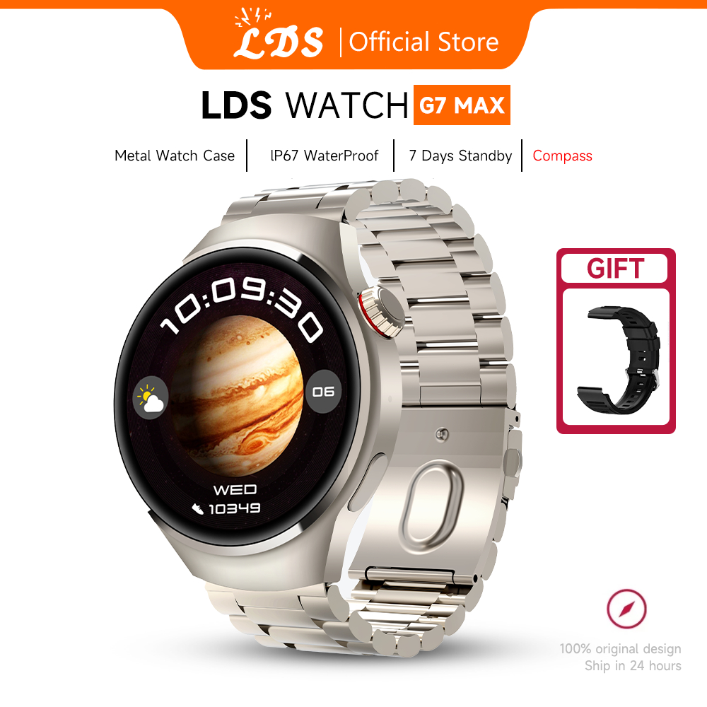 Jual LDS G7 MAX Smart Watch Jam Running Pria Pace Compass 1.57 inch Full Screen Bluetooth Call 100 Sport Mode Smartwatch Heart Rate Blood Oxygen Waterproof Double Strap Shopee Indonesia