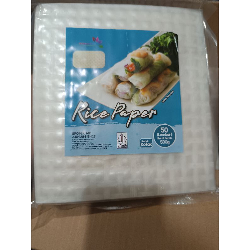 Jual RICE PAPER RICE PAPER KOTAK RICE PAPER Kulit lumpia HALAL KEMASAN ...
