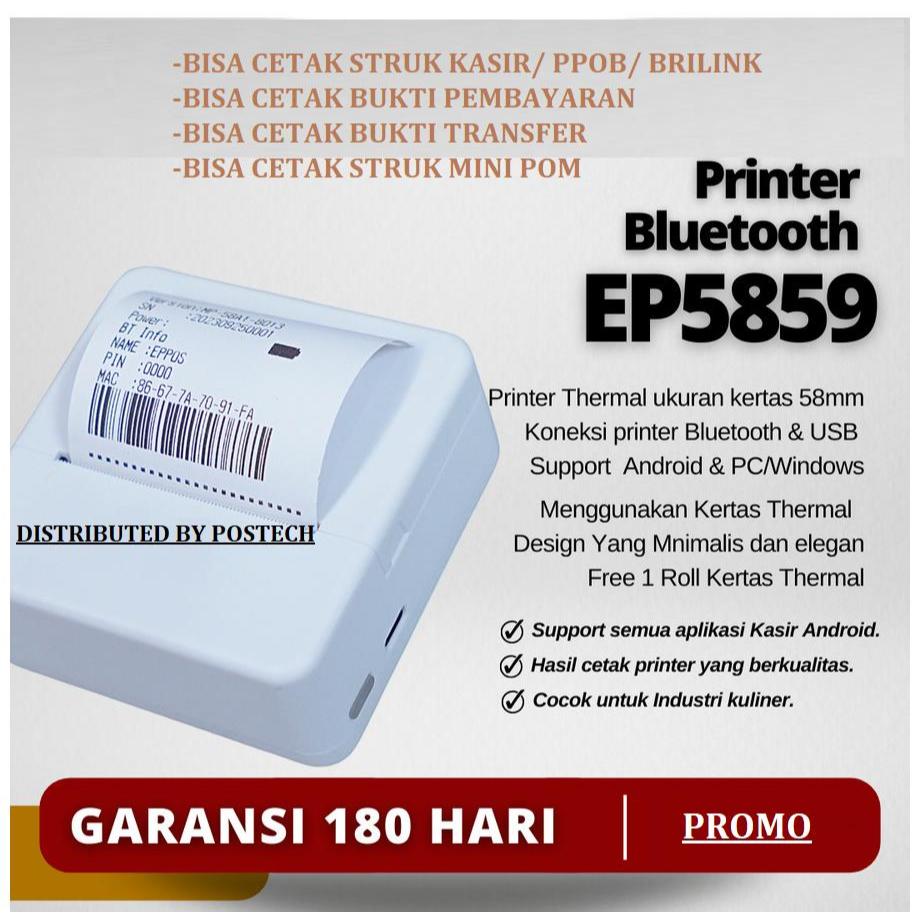 Jual Printer Bluetooth Mini Thermal 58MM Android Ios Mobile Printer ...