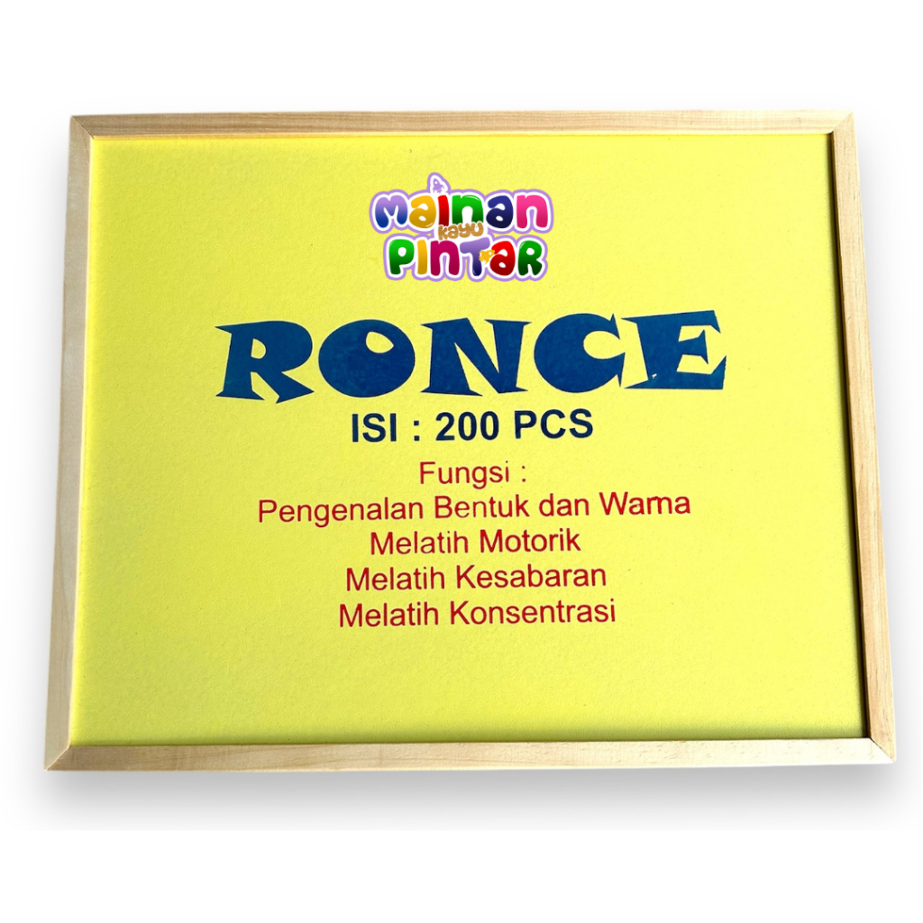 Jual Ronce Geometri isi 200pcs Mainan edukasi kayu/ edukatif kognitif ...