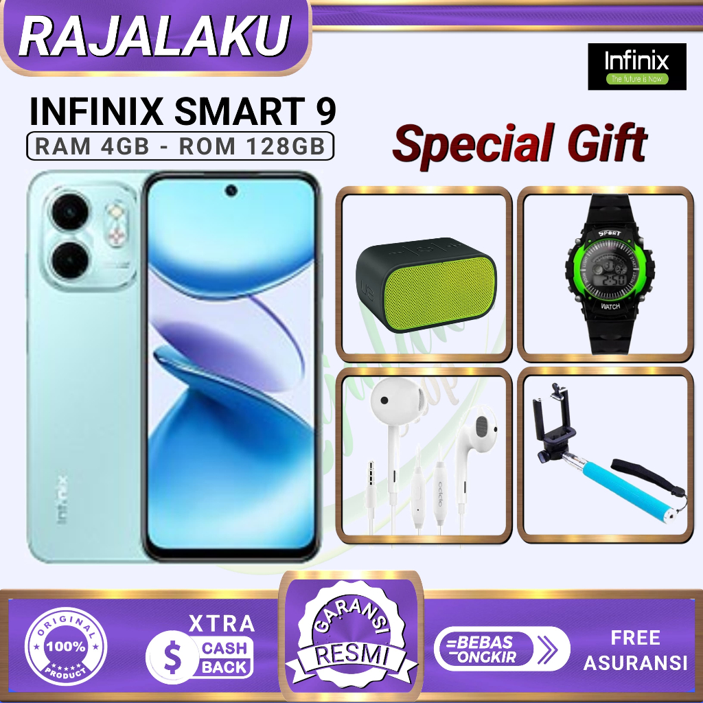 Jual HP INFINIX SMART 9 RAM 4GB | ROM 128GB GARANSI RESMI INDONESIA ...