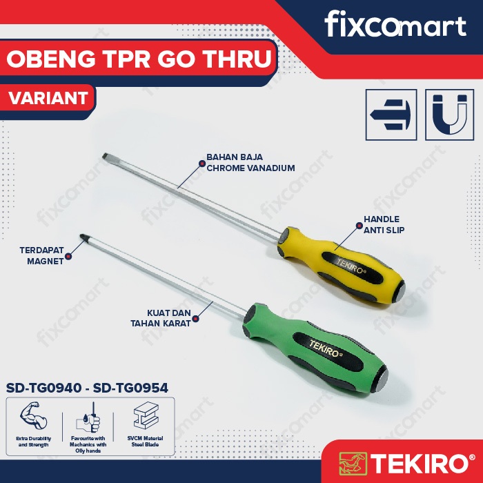 Jual Tekiro Obeng Tpr Ketok (+) Plus dan Minus (-) | Shopee Indonesia