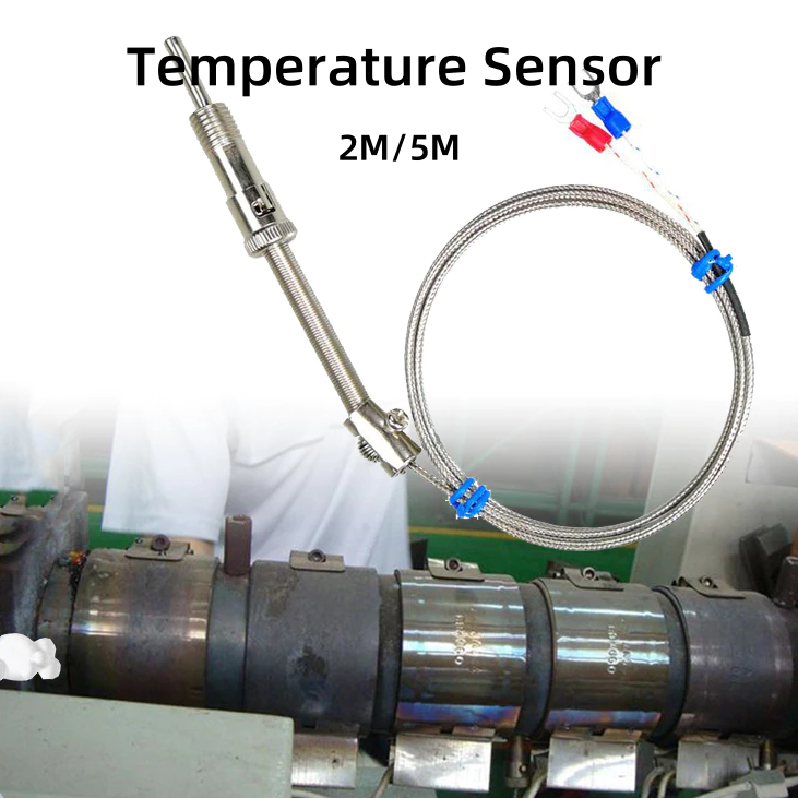 Jual 2/5M Stainless Thread Temperature Sensor K Type Thermocouple ...