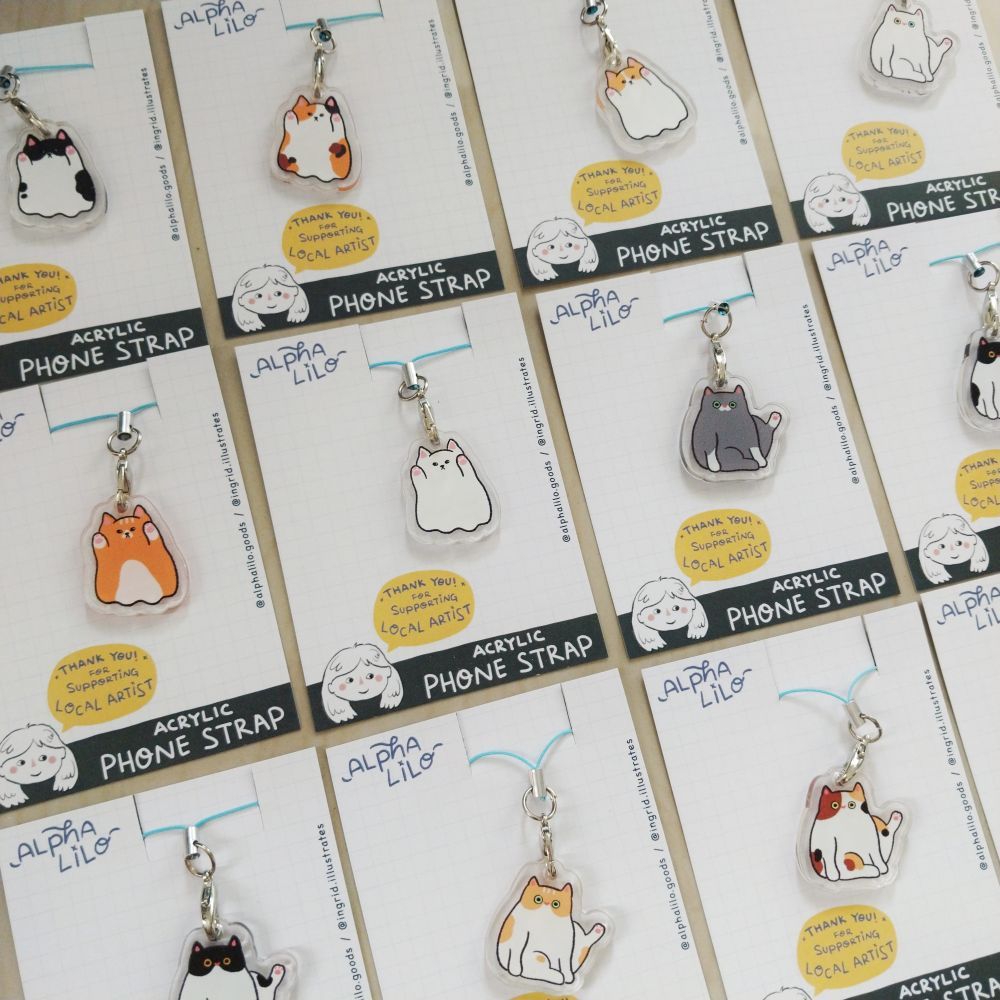 Jual ALPHA & LILO Cat Phone Strap / Gantungan HP Kucing | Shopee Indonesia