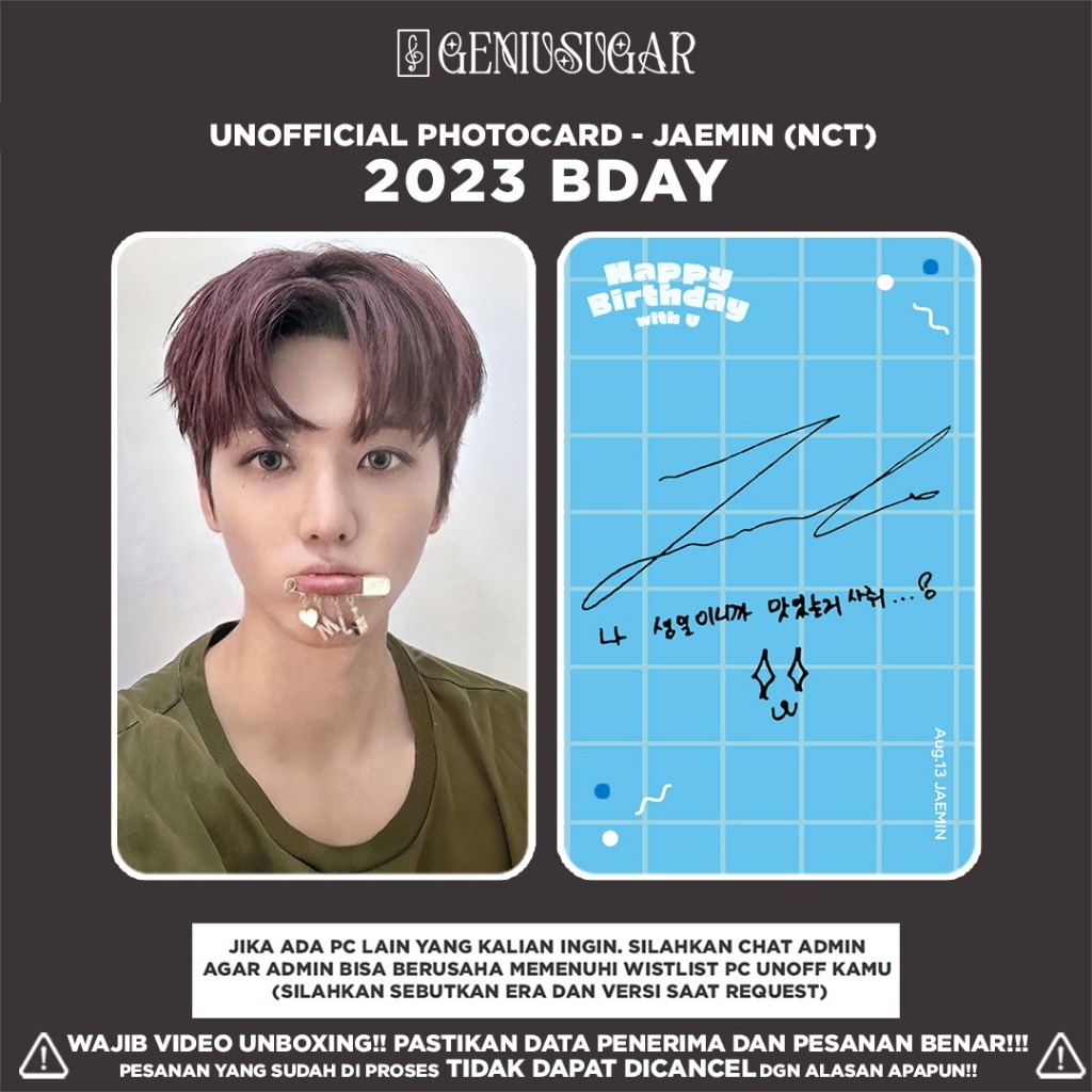 nct golden age music plant ジェミン　特典　トレカ Jual [NCT] JAEMIN GOLDEN AGE MUSIC PLANT NATION CANDY HAT