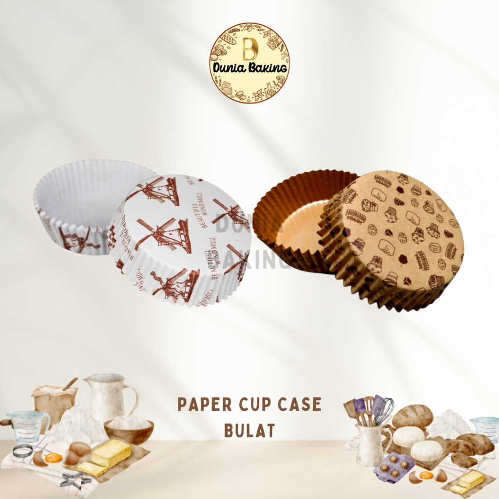Jual Dunia Baking - Paper cup case bulat / kap roti kertas bulat (isi ...