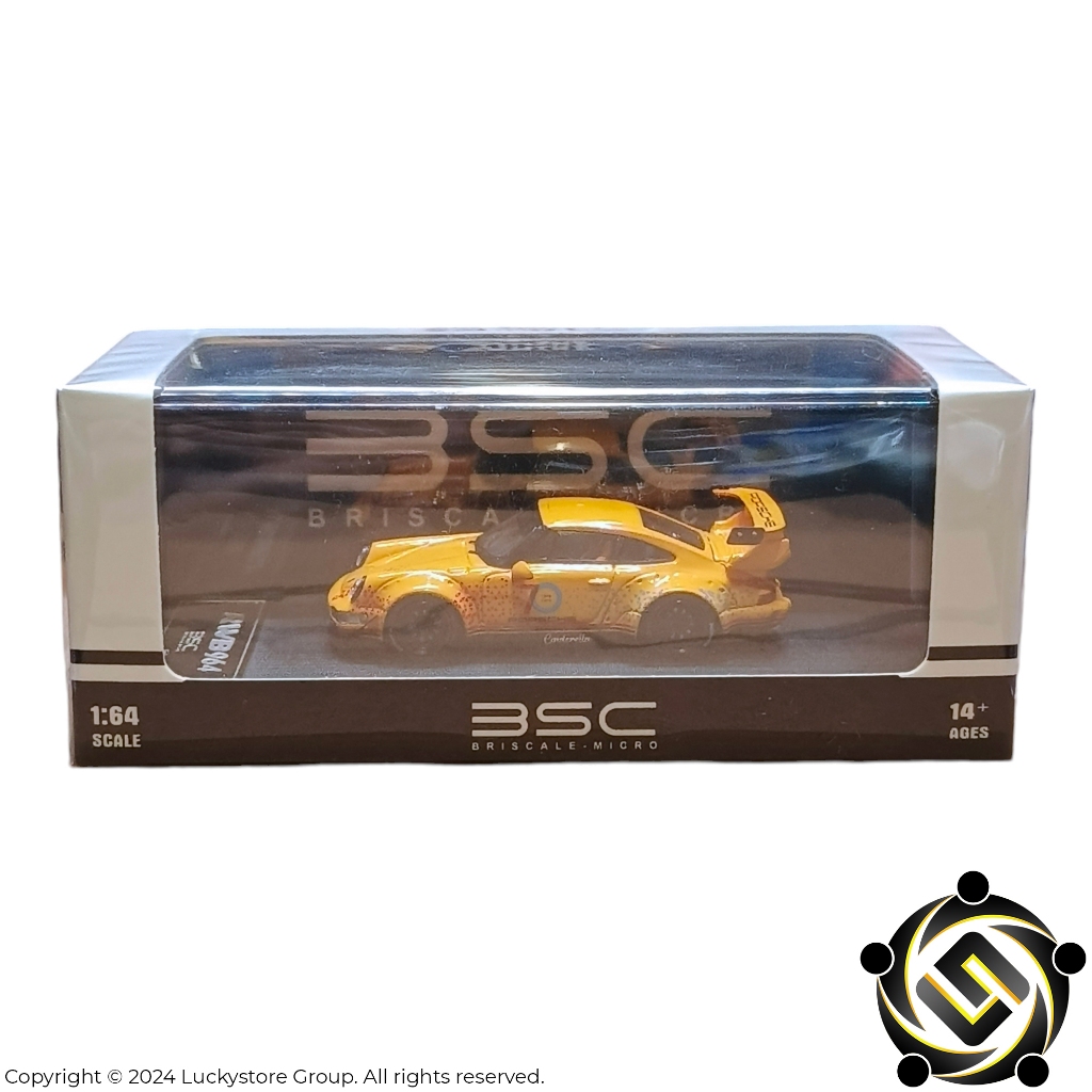 Jual BSC Briscale Micro 1:64 RWB Porsche 964 70th Anniversary Yellow ...
