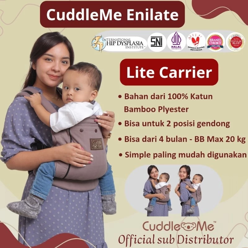 Gendongan Bayi Cuddleme Lite Carrier SSC M Shape Ergonomis Praktis & Instan Katun
