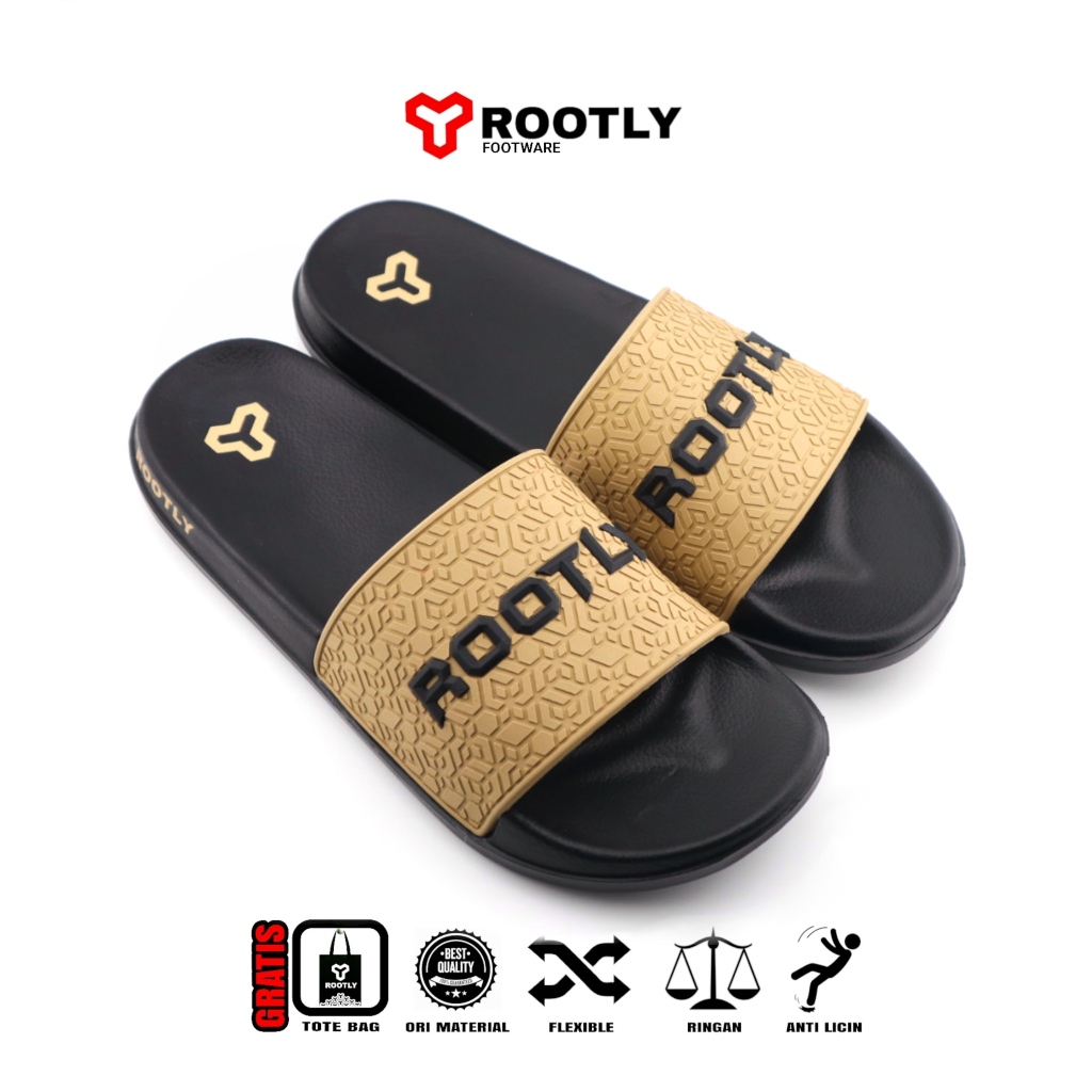 Jual Rootly - Sandal slip on Pria Wanita Osoba Brodo Slop Slide 38 - 44 ...