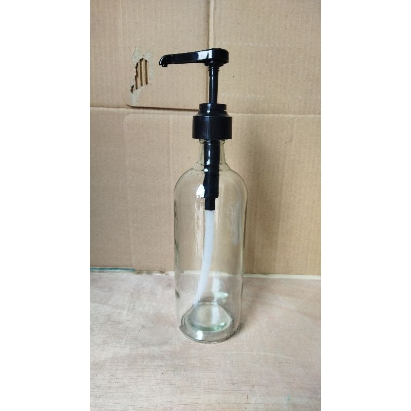 Jual DONAL 1L PUMP, BOTOL KACA 1L PUMP GEDE, BOTOL PUMP SIRUP, BOTOL ...