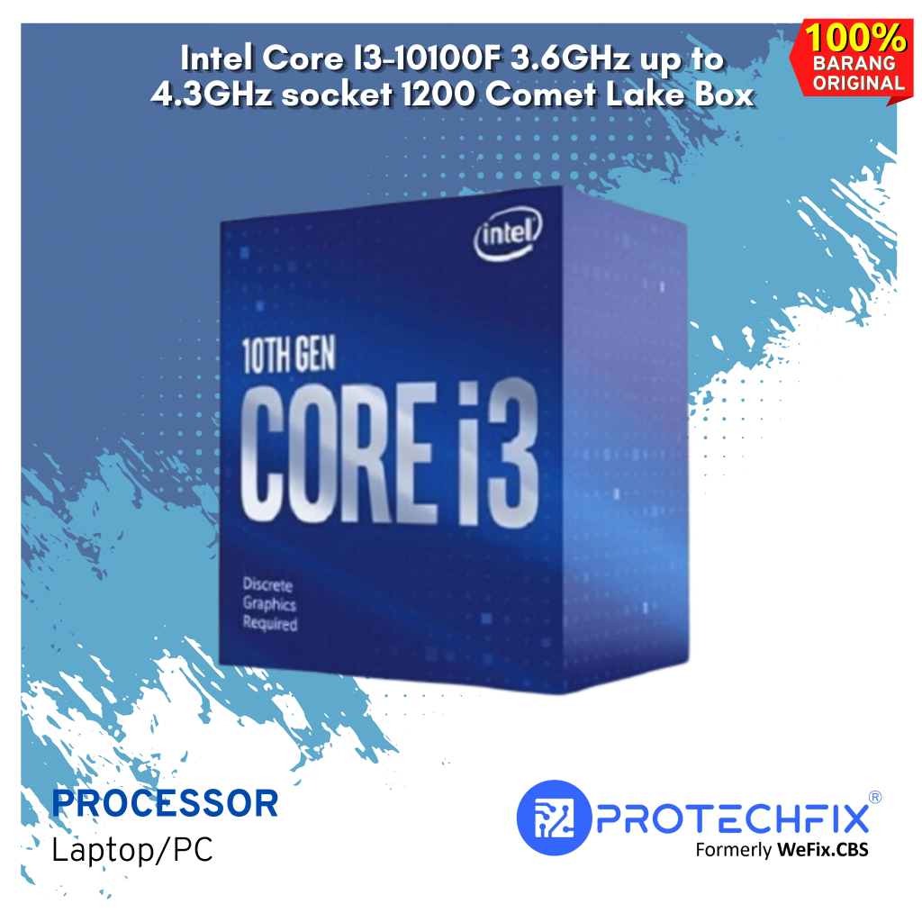 Jual Processor Intel Core I3-10100F 3.6GHz up to 4.3GHz socket 1200 ...