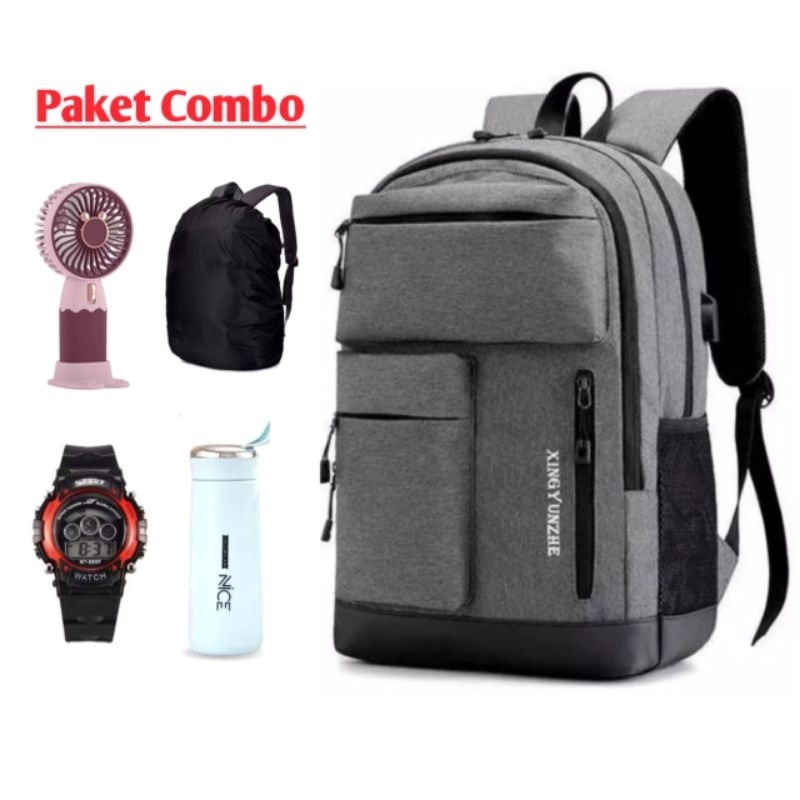 Jual Global_Tas Ransel Sekolah Pria Menengah Keatas Tas Ransel Laptop ...