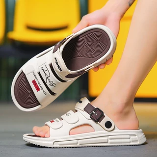 YAMIAOTONG Sandal Aiden Slip On Pria Elastis Terbaru EmpukTebal Anti Licin Full Karet