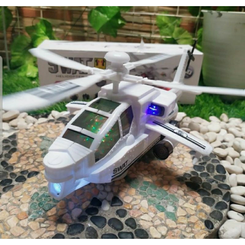Jual Mainan Helicopter Black Hawk Bump Go Edukatif Helikopter Baterai ...