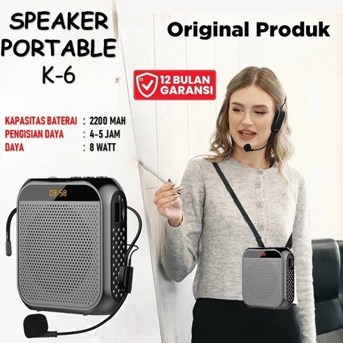 Jual Speaker Mengajar Pinggang Portable Mini Dengan Mic Bando Kepala