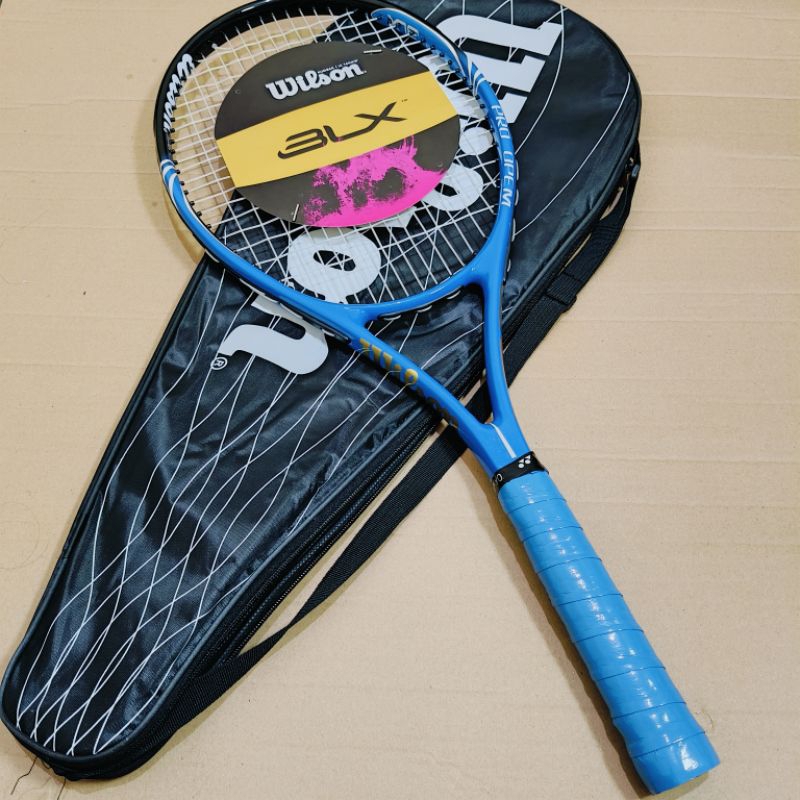Jual Raket Tenis Wilson Blx blue Siap Pakai Full Set tas Dan grip ...