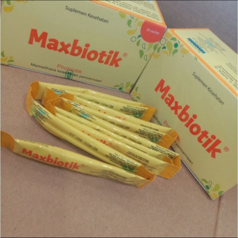 Jual Maxbiotik / probiotik / memelihara pencernaan box isi 30 sachet ...