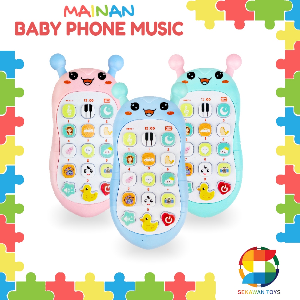 Jual (COD) Mainan Telepon Bayi Baby Children's Music Phone Baby Phone ...