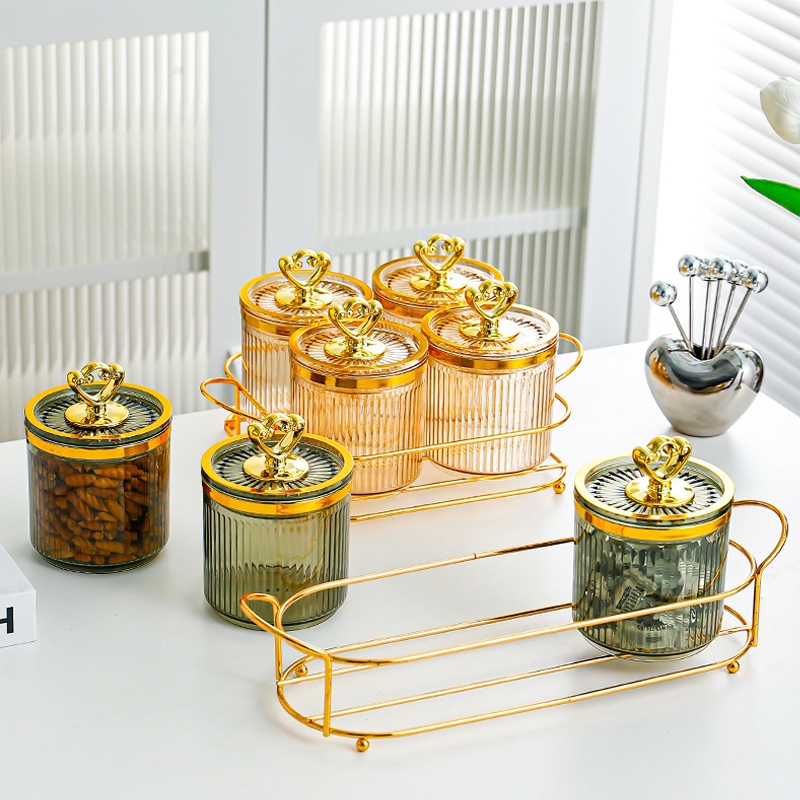 Toples Set Dengan Nampan Guci Makanan Penyimpanan Dapur Kue - foto 3