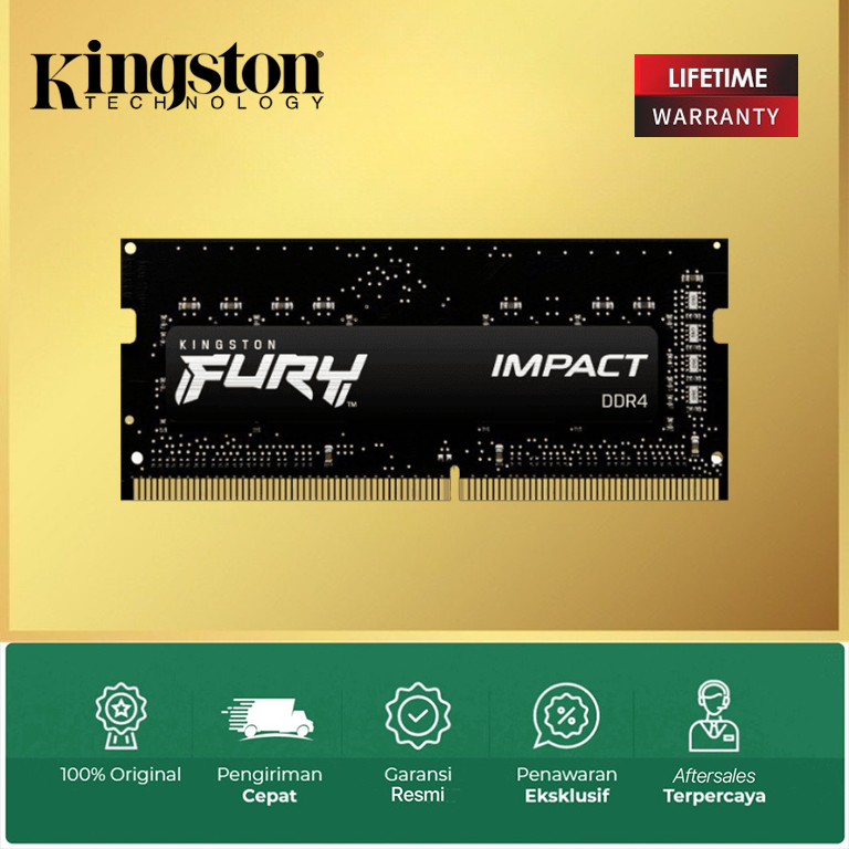 Jual RAM Kingston Fury Impact SODIMM DDR4 16GB (1x16GB) 3200MHz CL20 ...