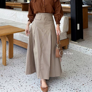 Cantiqu - Alice Skirt Katun Twill Rok Wanita Mayung