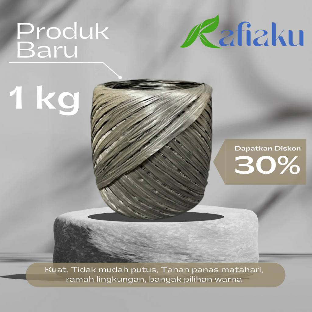 Jual Rafiaku - Tali Rafia 1kg gulungan full, kuat, anti air, ramah ...