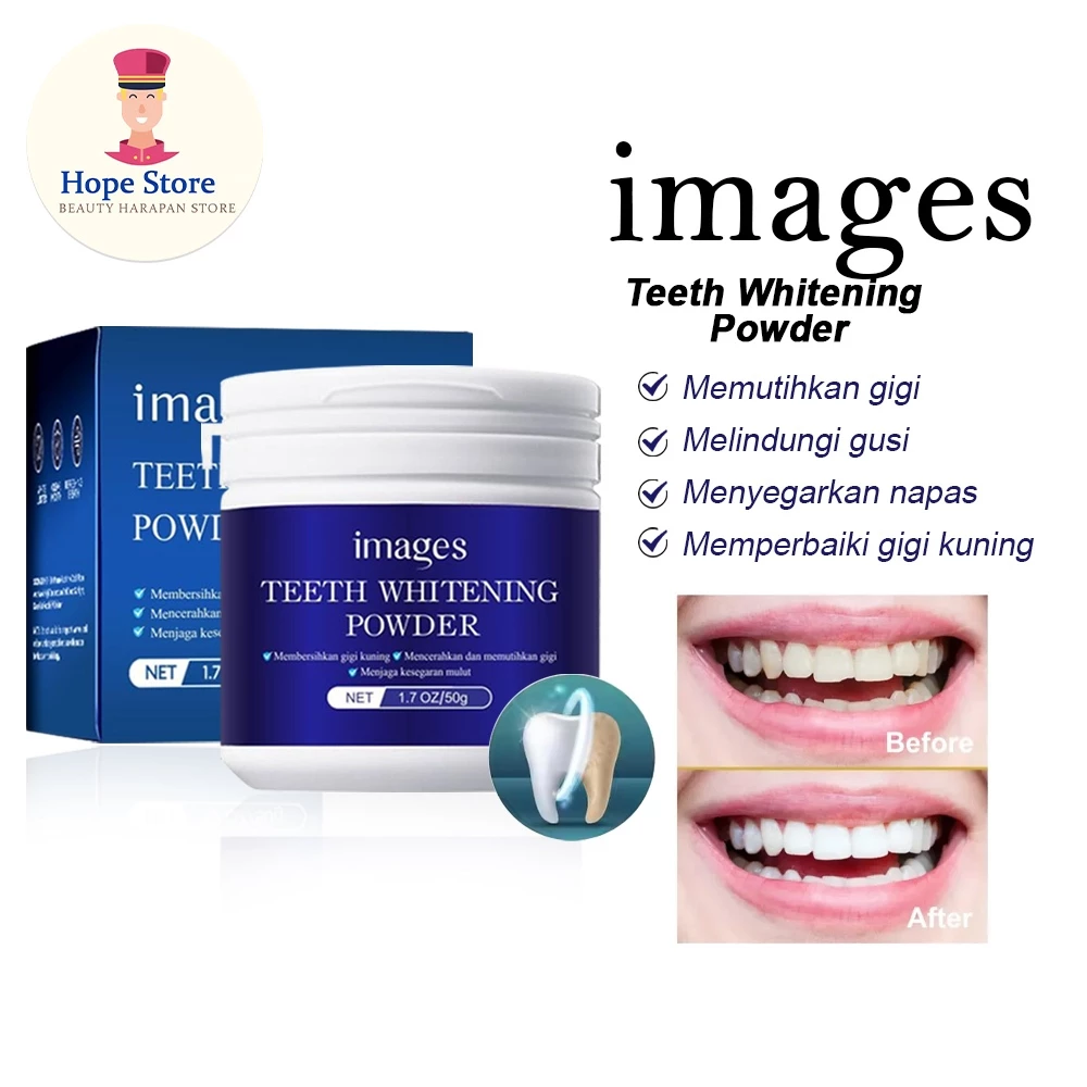 Images Teeth Whitening Pemutih Gigi Pasta Gigi Bubuk Membersihkan Gigi Kuning 50g | AutoStock