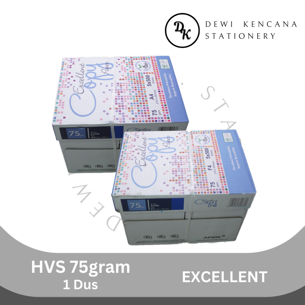 Jual Kertas HVS / Kertas A4/F4 75 gram Fotocopy Excellent Copy Paper 1 ...