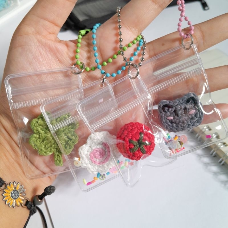 Jual Gantungan rajut lucu ziplock mini ver / Crochet Keychain ...