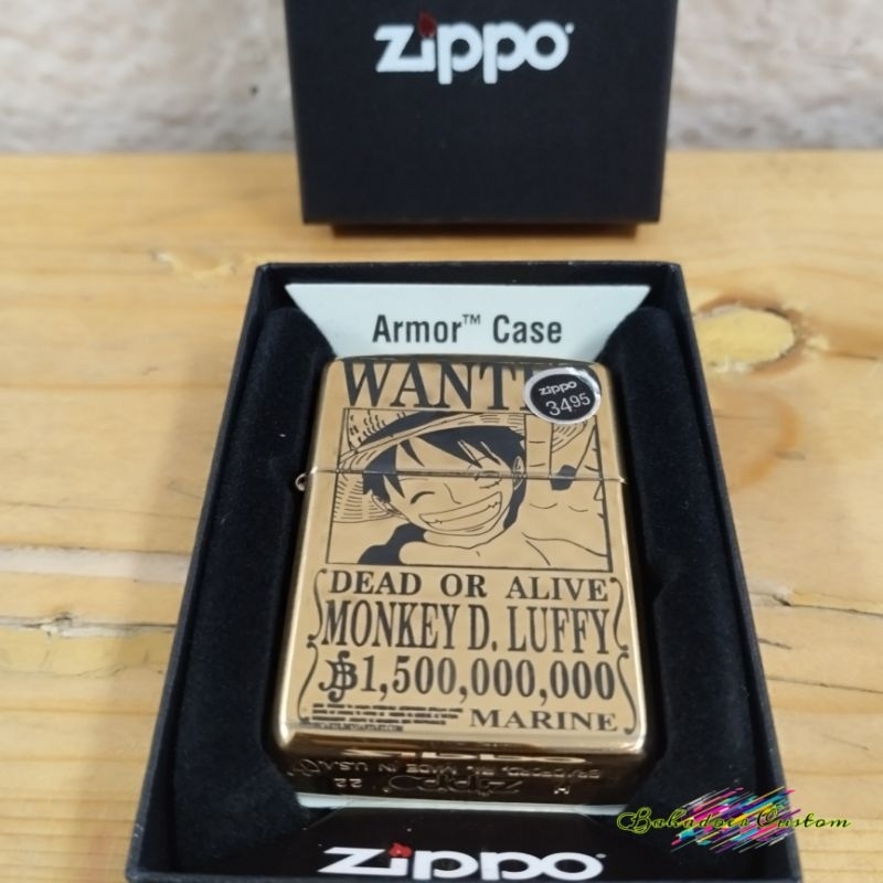Jual KOREK API ZIPPO ONE PIECE WANTED DEAD OR ALIVE ARMOR HEAVY HIGH ...