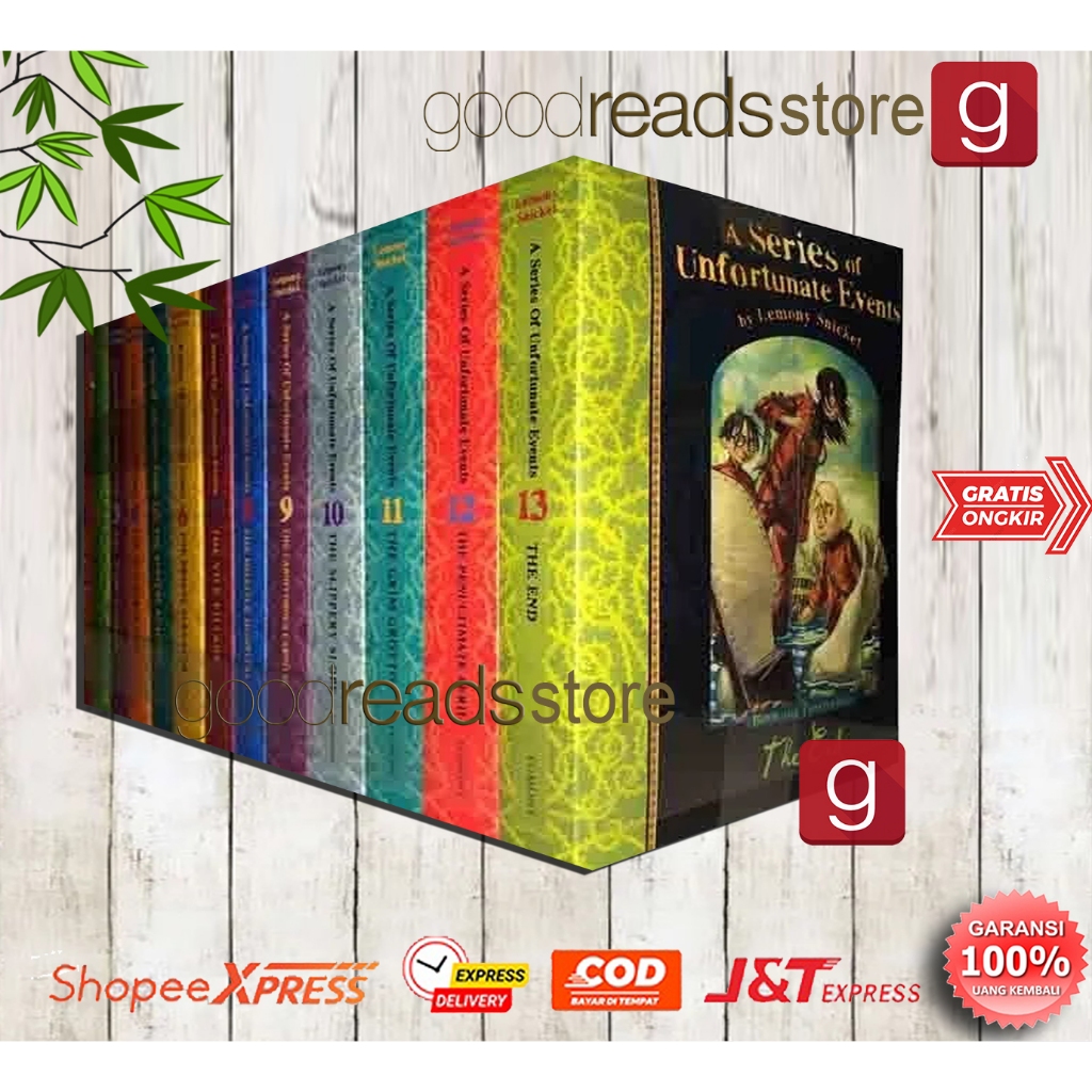 Jual A Series of Unfortunate Events Lemony Snicket 13 Books Collection ...