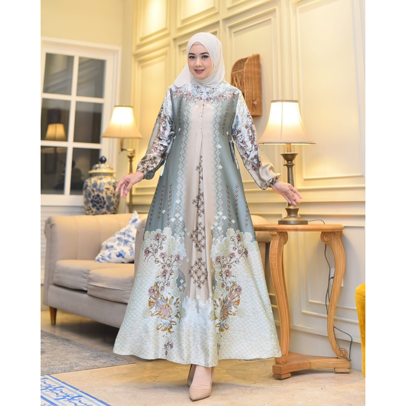 Raiya Dress Gamis Silk Premium Busui Jumbo - foto 4