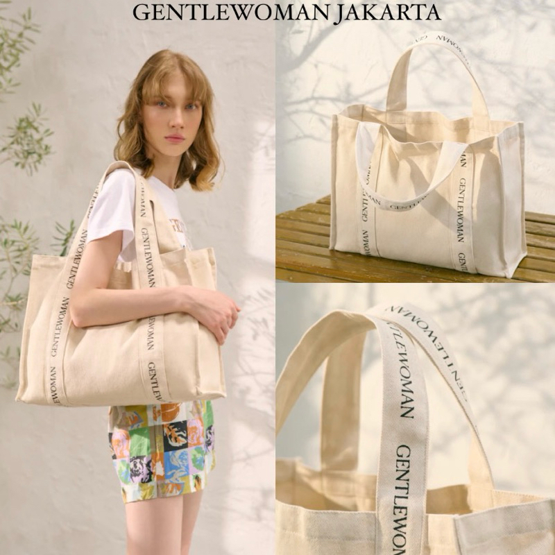 Jual Gentlewoman LOGO STRAP SHOPPING TOTE | Shopee Indonesia
