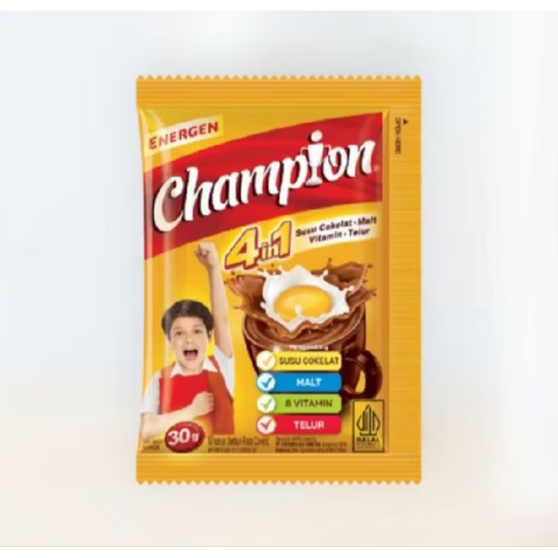 Jual ENERGEN CHAMPION SUSU COKLAT 1 RENTENG ISI 10 PCS | Shopee Indonesia