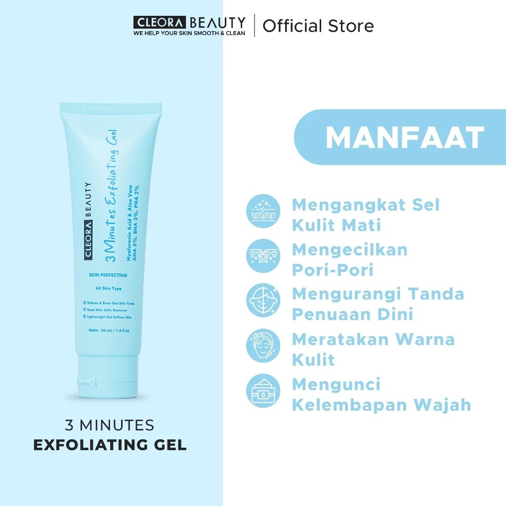 Jual CLEORA BEAUTY 3 Minute Exfoliating Gel | Shopee Indonesia