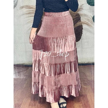 Rok Plisket Beludru Import Rimpel Rok Plisket Beludru Umpak Rok Plisket Bludru Rimpel Rok