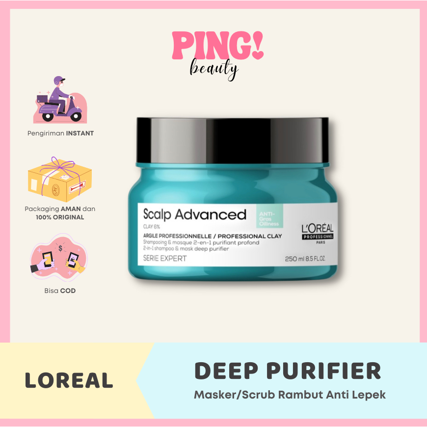 Jual Loreal Scalp Advanced Deep Purifier Masker Rambut Anti Lepek 250ml ...