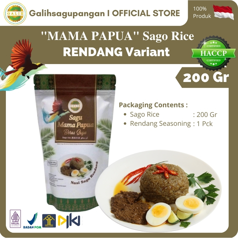 Jual Beras Sagu 200 gr Varian Bumbu Rendang | Shopee Indonesia